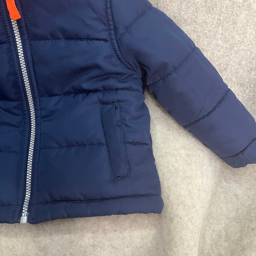 Carter's Kids Blue Dino Winter Coat Dinosaur Snow Jacket Size 24mo - Picture 2 of 10